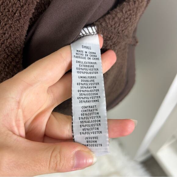 NWT Thread & Supply Brown Sherpa Pullover Jacket Size S - Picture 9 of 11